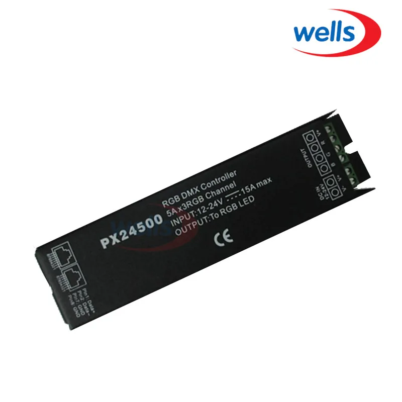 

PX24500 DMX512/1990 Controller 3 CH for RGB LED Bulb Light Lamp DC 12V-24V