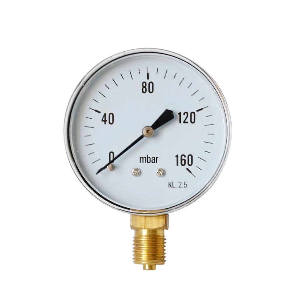 

1 Pcs 1/4 BSPT Thread Water Pressure Gauge Radial Air Or Gas 8.2*6.2*2.7cm