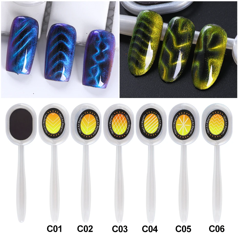1pcs Cat's Eye Manicure Magnet Stick For Gel Nail Polish 3D Line Strip Multi Shape Design Magnetic Pen Board Tools LA1612