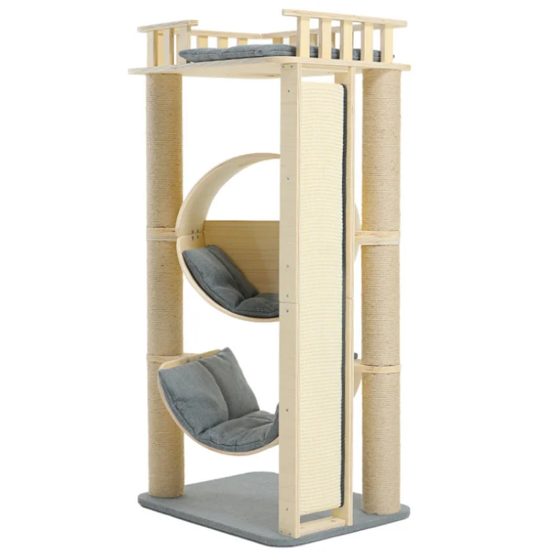 

Hot Sale Pet Products Sisal Scratch Post Cat Tree Modern Cat Tree House