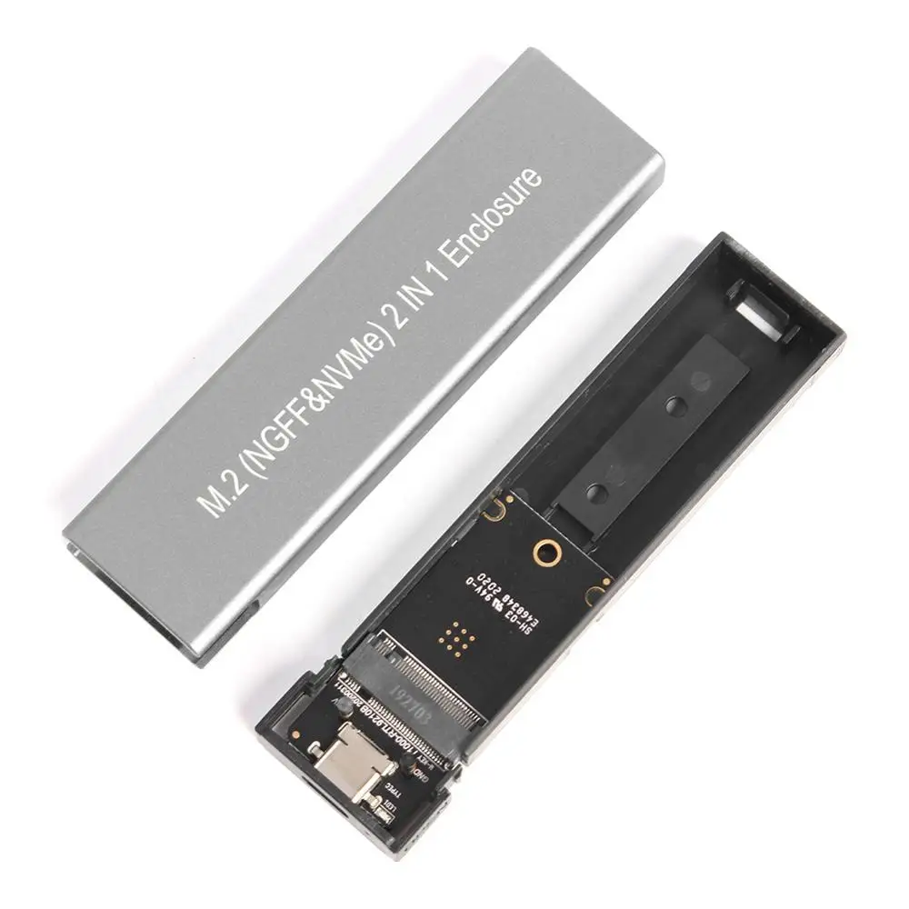 Ssd-Adapter NGFF Case Nvme Enclosure M.2 Type-C Dual-Signal Ssd-Disk-Box Sata-M/b-Key