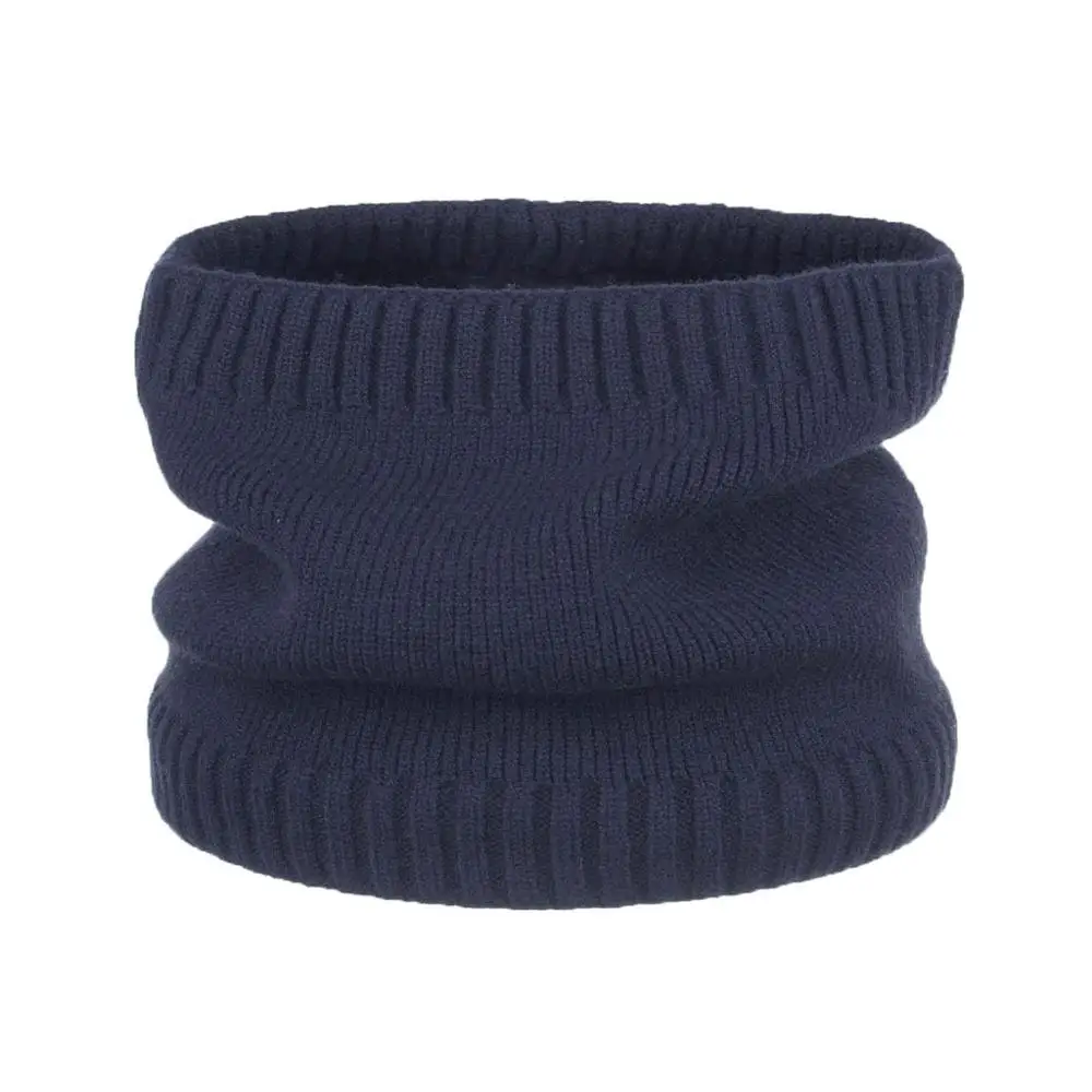 RoxCober Skullies Beanies зимняя вязаная шапка бини зимний теплый шарф головные уборы для мужчин и женщин шапки брендовые маска капота брендовые кепки - Цвет: Navy neck snood