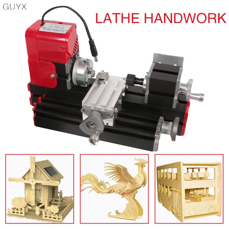 

CNC High Precision Mini Lathe Semi Automatic Metalworking Tool Variable Spindle Speed Milling Benchtop Wood Metal Lathe