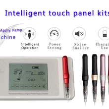 Цифровой Интеллектуальный сенсорный Перманентный макияж картридж Mahine панель управления роторный татуировочный пистолет комплект для тела губ бровей