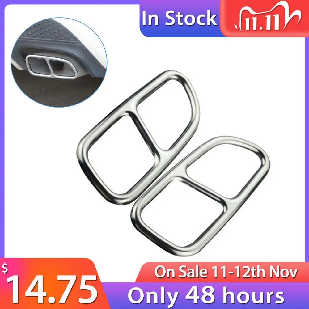 Professional Modification Personalized Design 2 PCS Car Exhaust Pipe Frame For Benz CLA 13-16 Model Car Accessorizes