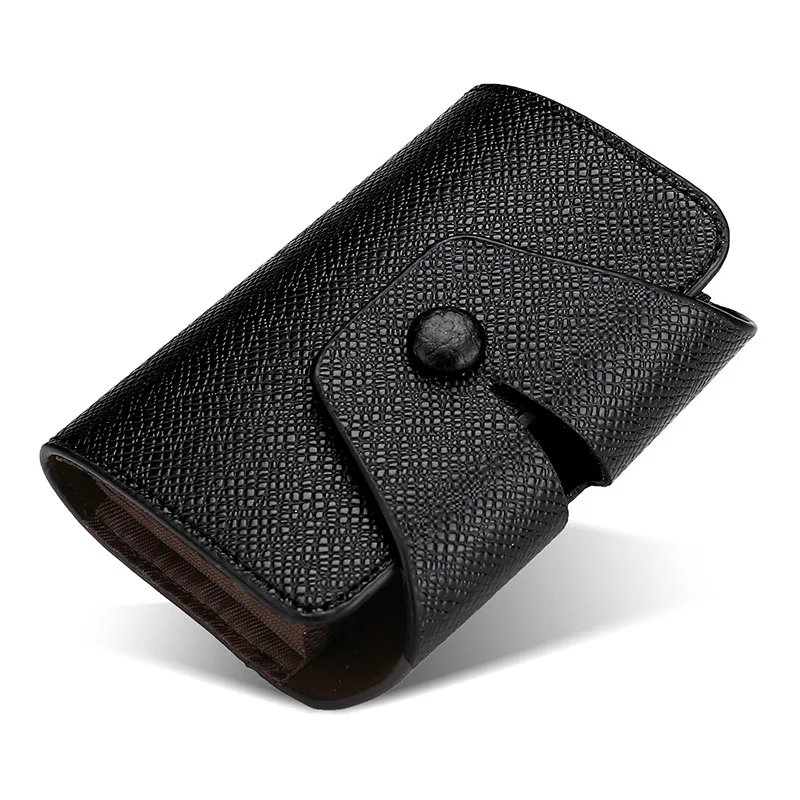 Black2 Pu Leather Business Men's Card Pack Credit Card Holder Women Pocket Unisex Card Case Bank Card Box Card Minimalist Wallet - Цвет: Black2
