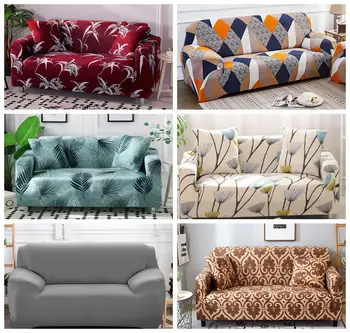 

24 Solid Color Elastic Universal Sofa Slipcover All-inclusive Anti-slip Sofa Covers Towel For Dining Room