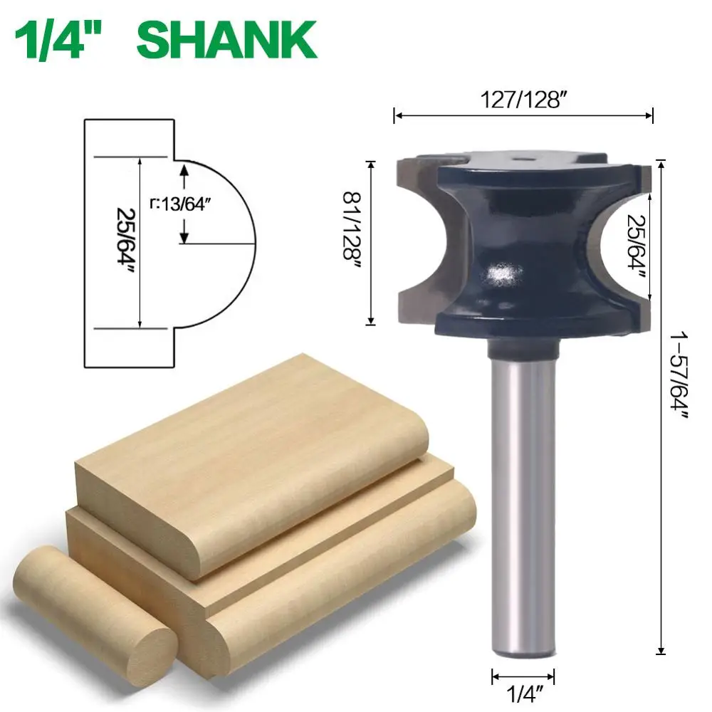 1 шт. 6 мм хвостовик Bullnose древесины фрезы C3 Карбид деревообрабатывающий гравировальный резак инструменты фрезы для дерева - Длина режущей кромки: 6.35mm shank
