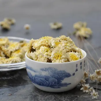 

White Chrysanthemum Tea Chinese Flower Tea Organic Premium HuangShan White Tribute Chrysanthemum Tea 200g