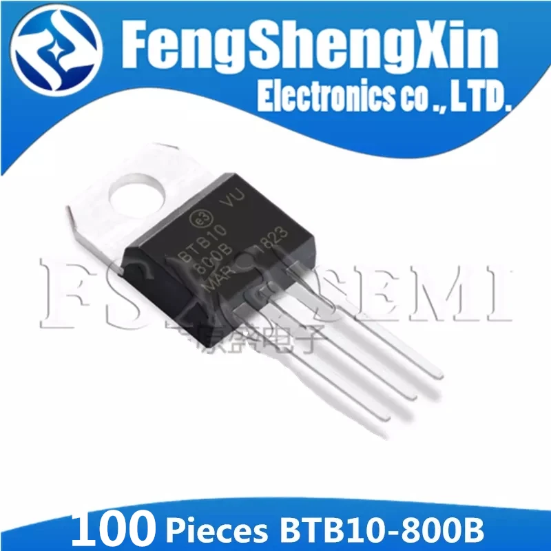 100PCS BTB10-800B BTB10-800BW TO-220 BTB10800BW TO220 BTB10-800 BTB10 | Электронные компоненты и принадлежности