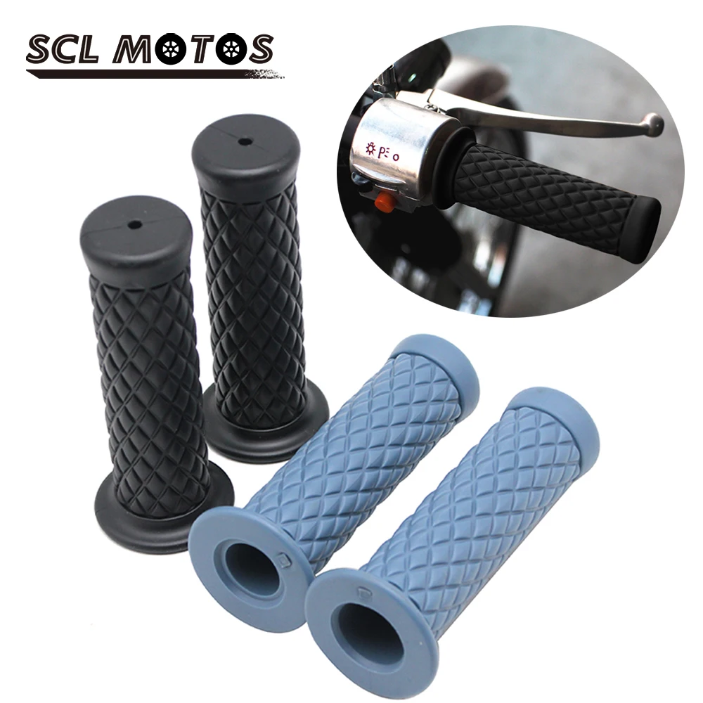 SCL MOTOS новинка 1 пара 22 мм 7/8 '' винтажные Ретро мотоциклетные резиновые ручки