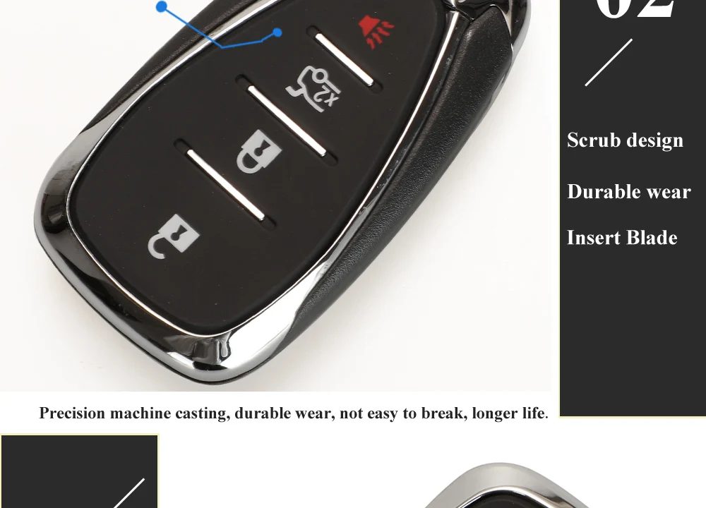 Keyforkess 4/3 1 pulsante smart chiave a distanza Fob per Chevrolet Camaro Equinozio Cruze Malibu Spark 433MHz ID46 HYQ4EA - Hb70bb0c7e07740138a170df1fc4fa120t
