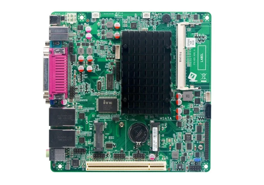 Материнская плата Mini ITX Intel D2700 2,13 ГГц двухъядерный процессор 6* COM ATM промышленные материнские платы POS машина с 8* USB/6* COM