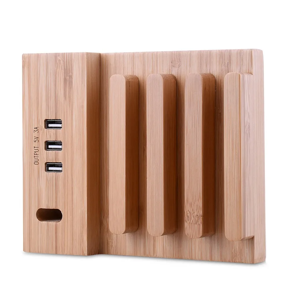 Wooden Headphone Stand Universal Charging Earphone Hanger Holder