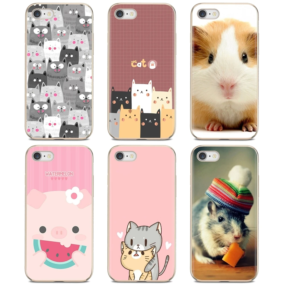 Cartoon-Cat-Cute-Mouse-Pig-Cats-Dog Silicone Shell Case For Huawei P30 P40 P20 P7 P8 P9 P10 Lite Plus Pro 2015 2016 2017 Mini | Мобильные