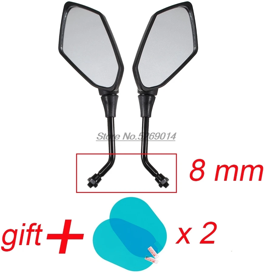 8mm with waterproof Оригинальные мотоциклетные зеркала боковое зеркало с водонепроницаемым чехлом для Honda Watch Crf 250 L Cb 1300 аксессуары Ktm Fender - Цвет: 8mm with waterproof