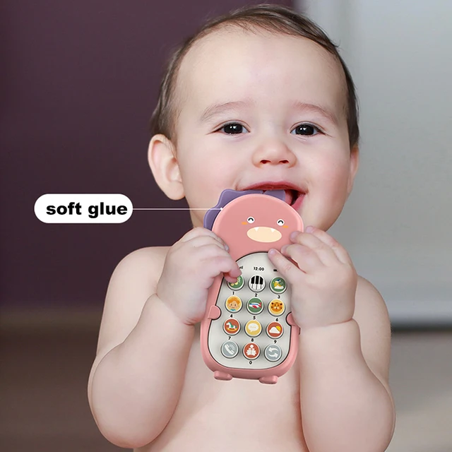 Baby Phone Toys Bilingual Telephone Teether Music Voice Toy Early Educational Learning Machine Electronic Toys with Light Gifts 5