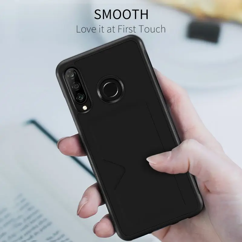 Популярный чехол для телефона HUAWEI P30 Lite со слотом для карт, сплошной цвет, полностью защитный, противоскользящий, пыленепроницаемый, чехлы для мобильных телефонов