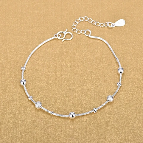 Color Elegant Adjustable Chain Small Round Bead Bracelets Jewelry For Woman Accessories sl109