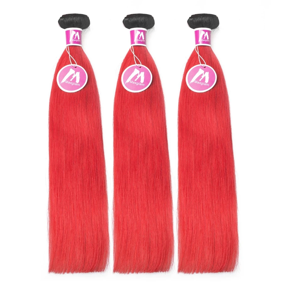 brazilian human hair extension straight bundles with frontal ombre colored T1B Red weave 30 inch for black women remy hd full