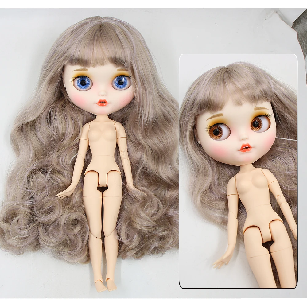 Neo Blythe Doll with Multi-Color Hair, White Skin, Matte Smiling Face & Custom Jointed Body 1