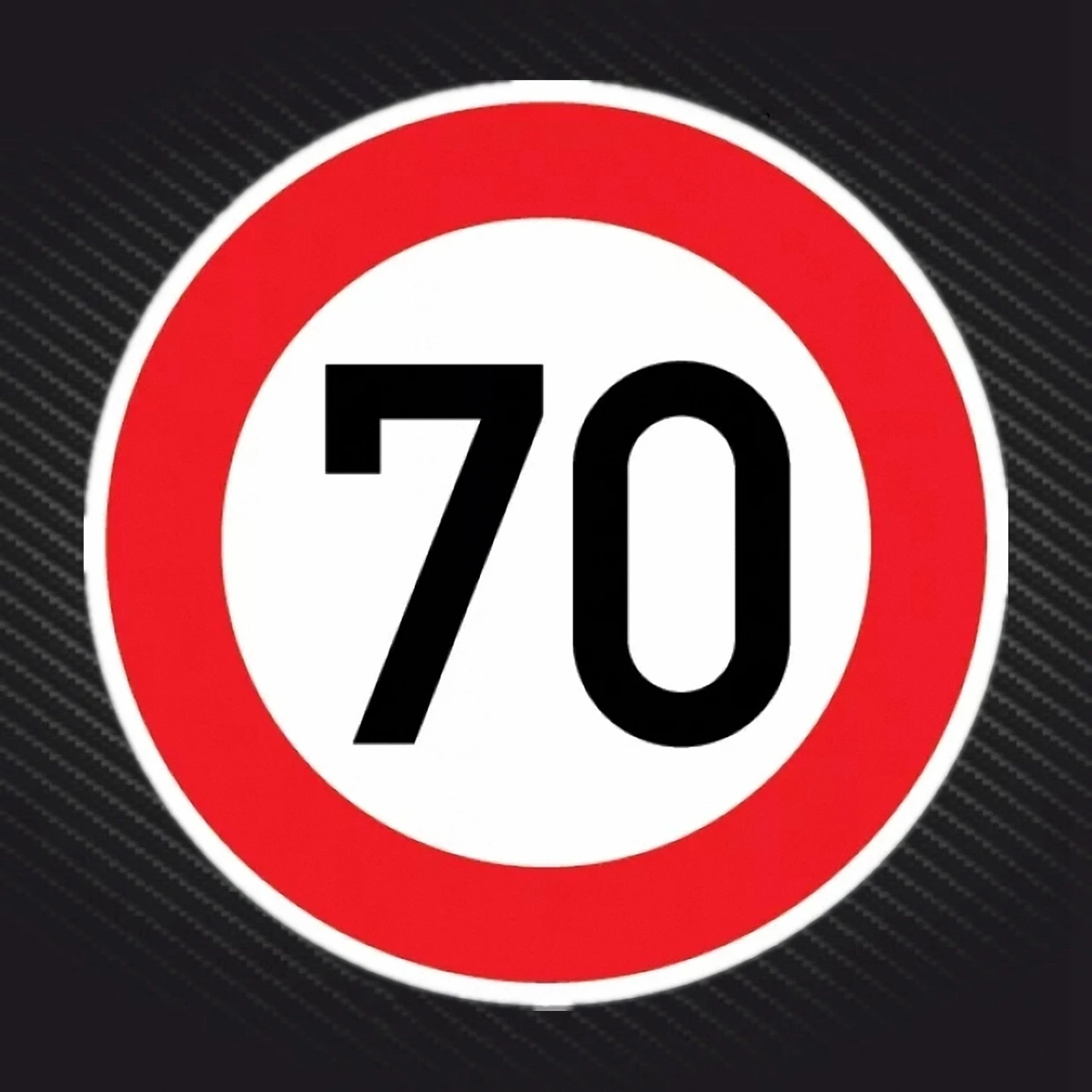 

S4-0079# Speed Limit (70 km), Ø 16 cm Self-adhesive Decal Car Sticker Waterproof Auto Decors on Bumper Rear Window