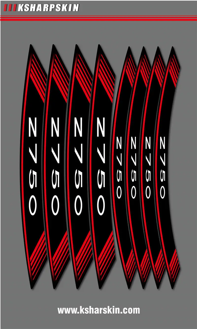 New personality motorcycle sticker tire decal reflective decorative film for KAWASAKI z750
