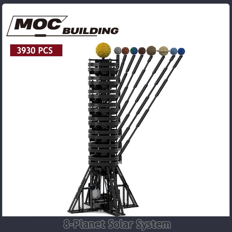 Moc Building Blocks 8-Solar System Planet In Solar System Building Blocks Sun Moon Universe Assemblaggio Fai Da Te Mattoni Set Giocattoli Regali
