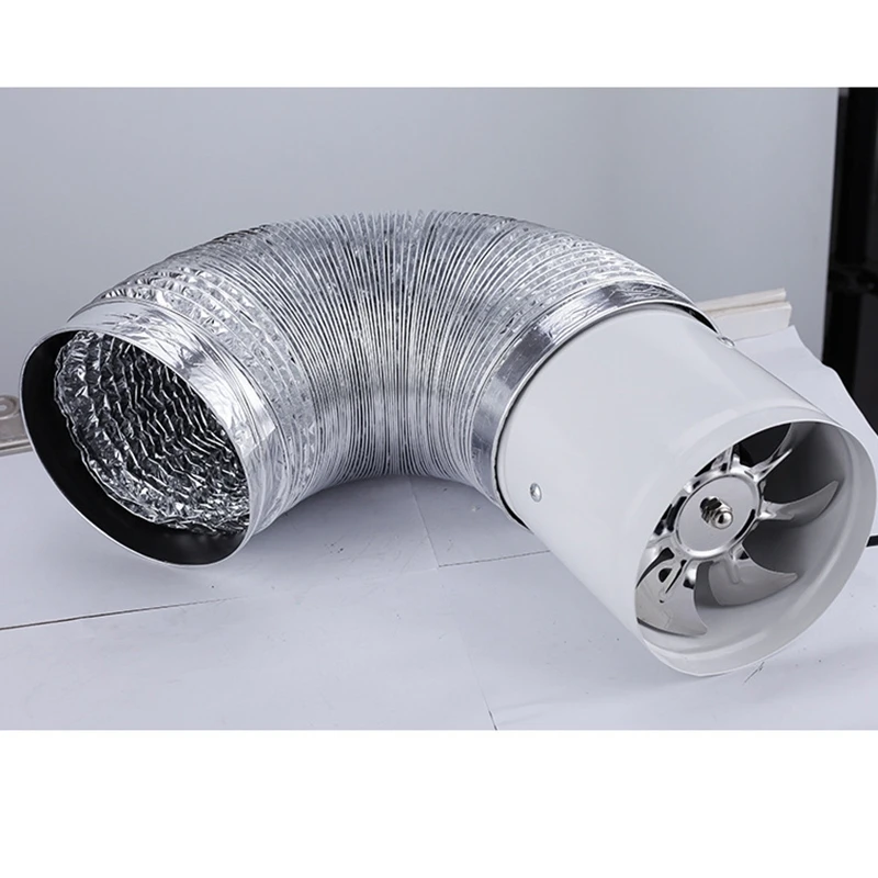 ABRA-4 дюймов Встроенный воздуховод вентилятор металлическая труба вентиляция вытяжной вентилятор мини-экстрактор Ванная комната Туалет настенный вентилятор воздуховод