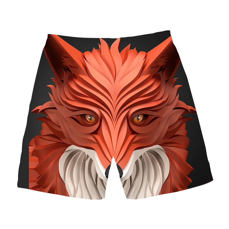 New Male Summer Wolf Shorts Men Animal Casual Short Pants Cargo Black Beach 3d Printed Shorts Gothic Fitness Mens Shorts
