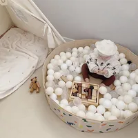 Kids Playpen Ocean Ball Pit Baby Infant Foldable Pool Soft Round Colorful Balls Fence Play Space Room Decoration 2