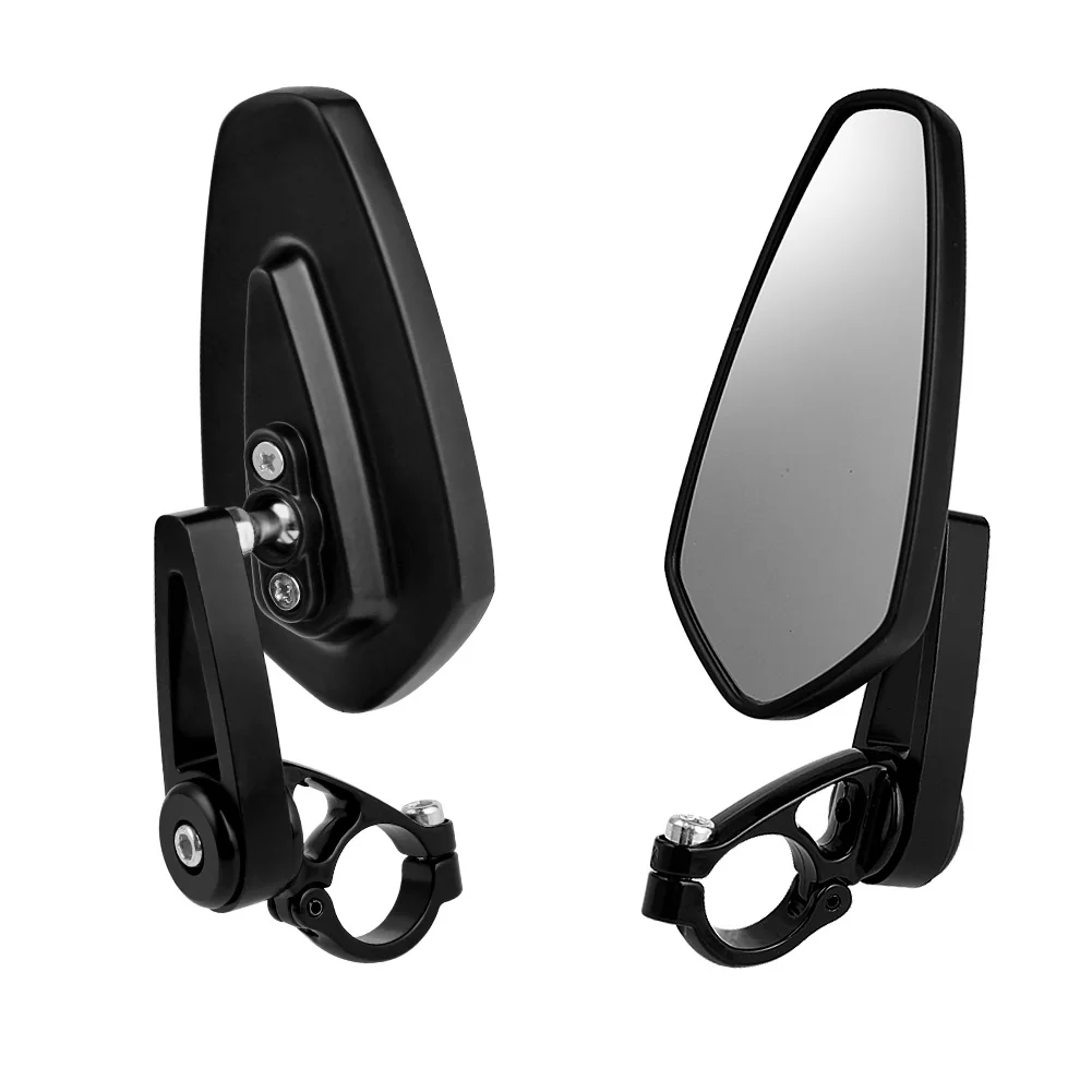 Motorcycle Handle Bar Mirror 360 Degree Swivel Universal 7/8" Handle Bar End Billet Aluminum Side Rearview Mirror For Haonda Yamaha Suzuki