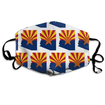 

Reusable Mask with Earloops, Flag Map of Arizona & Healthy Mouth Mask for Girls Boys Man Women Daily Outdoor Travel Running