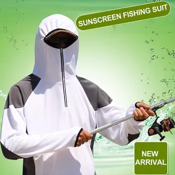 

Fishing Suit Mosquito Suit Sun Protection Clothing Breathable Clothes Polyester Windbreaker Long Sleeve Creative