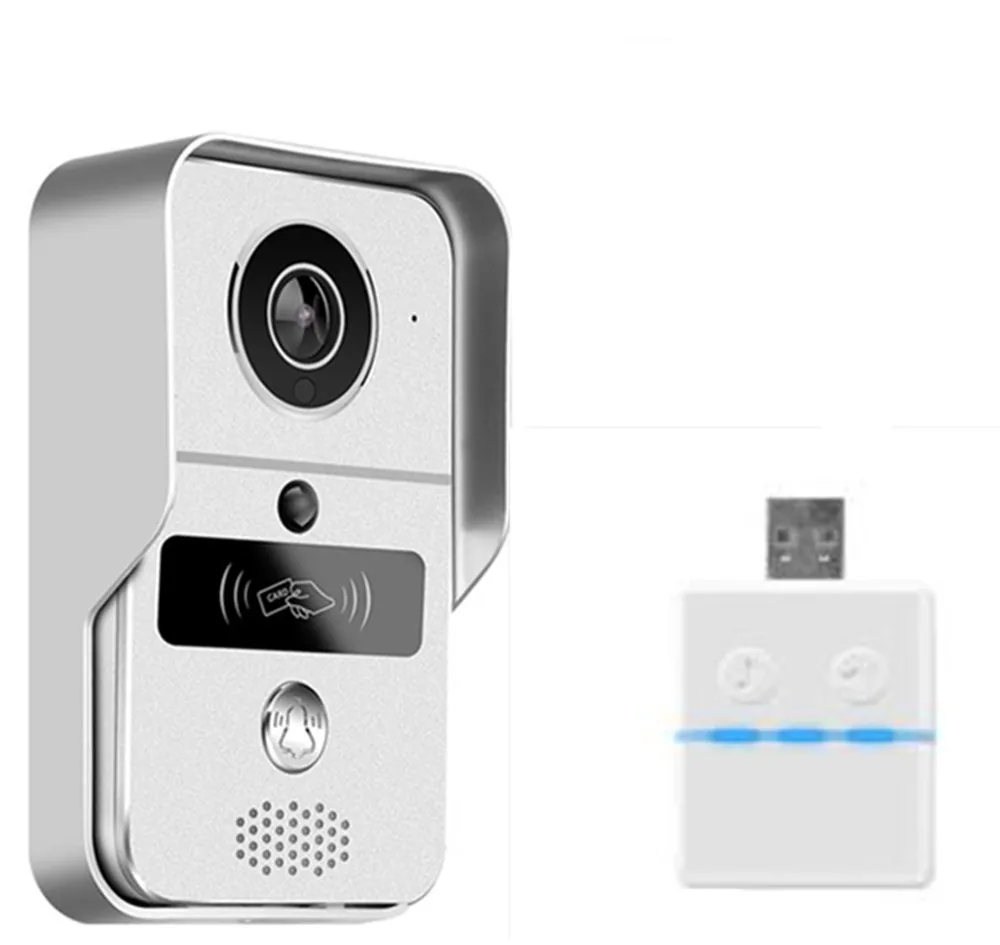 Новая версия POE Поддержка TF карты хранения 720P wifi видео домофон дверной Звонок - Цвет: with chime