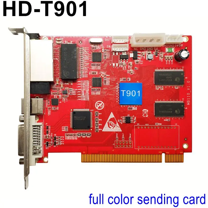 

HD-T901 Synchronous Full Color Led Sending Card RGB Sync Video Display Controller for P2 P2.5 P3 P4 P5 P6 P10 P8 TV wall