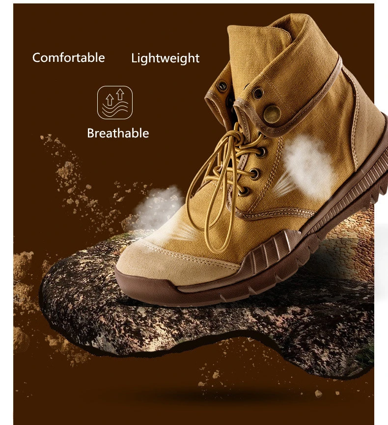 Открытый военный тактический светильник, дышащая парусиновая Складная высокая обувь для мужчин и женщин, походная обувь для альпинизма