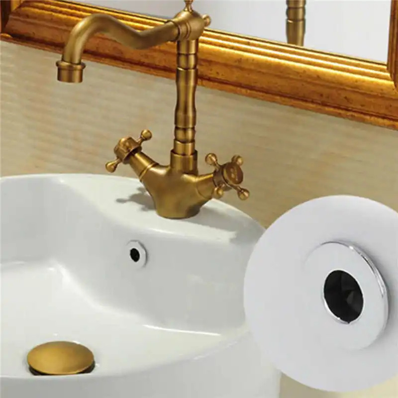 

Plastic Spilled Water Covers Overflow Ring Sink Round Ring Overflow Spare Ring Ceramic Basin Trim Bathroom Supplies Accessories