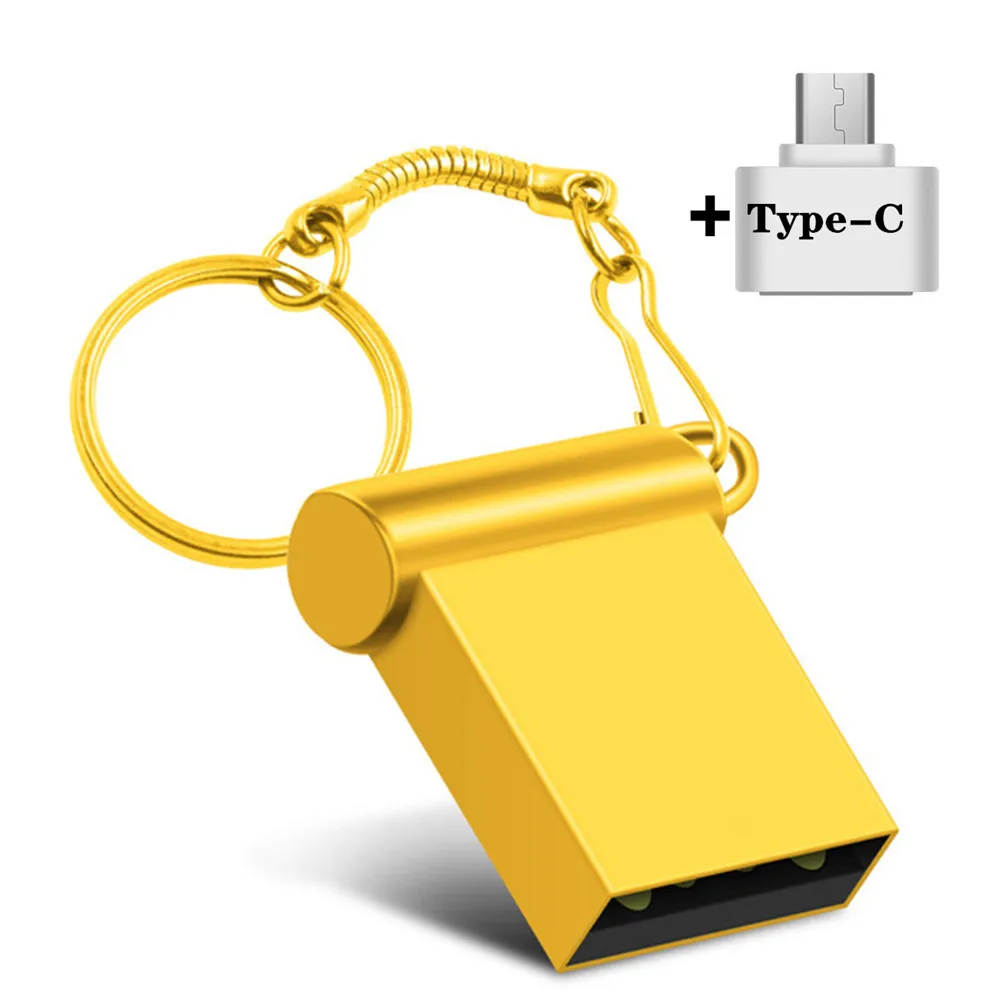 

Pen Drive Type-C 2.0 Portable Keychain Usb Flash Drive Super Mini Metal Flash Drive 4G 8GB 16G 32GB Pendrive 64GB U Disk