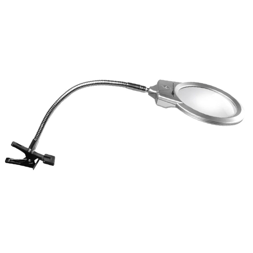 

Magnifying Glass Magnifying Glass Magnifying Glass Magnifying Lamp With LED Light 2.5X 5X Magnification, Table Clamp