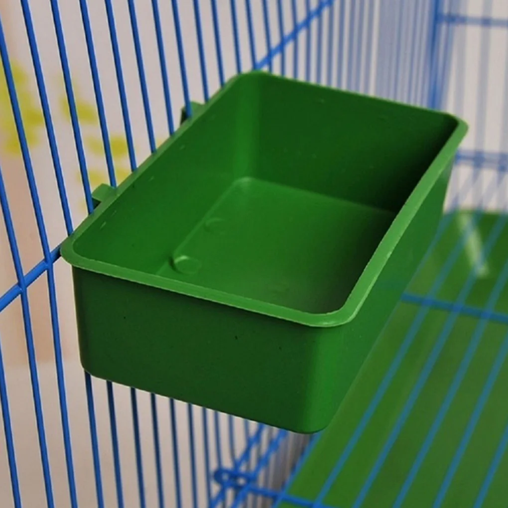 Parrot Food Bowl Dual Water Feeding Cup Plastic Bird Pigeons Cage Water Food Feeder Bird Parrot Pet Food Container Water Bowl