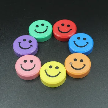 

Neodymium strong magnet，rare earth magnetic steel,white board magnet clasp with colorful smile plastic cover dia30mm 10pcs/lot