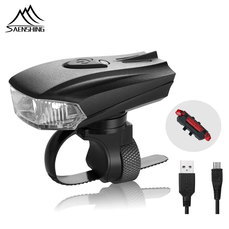 SAENSHING Rchargeable умные дорожный велосипед передний задний фонарь светодиодный фары