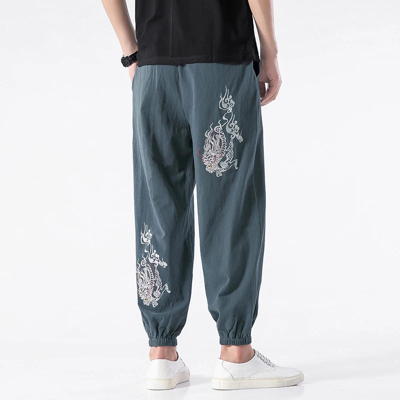 Модал материал супер свободные спортивные штаны для йоги мужские Пижамные брюки для сна шаровары брюки «Tai» - Цвет: color7