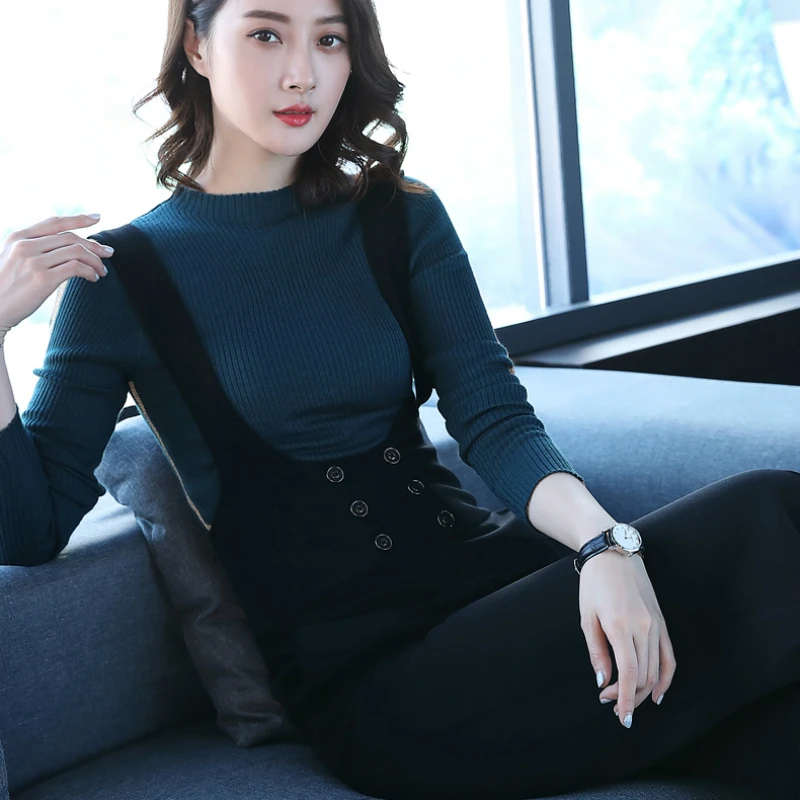 new autumn and winter office lady plus size female women girls brand overalls pants clothing