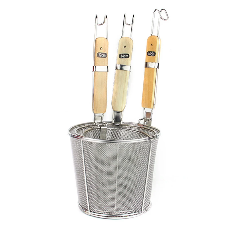 1/3Pcs Stainless Steel Pasta Noodle Blanching Mesh Basket, Spaghetti