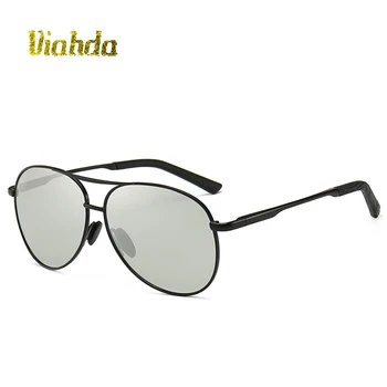 

VIAHDA High Quality Sunglasses Men Polarized Pilot Sun Glasses Driving Eyewear
