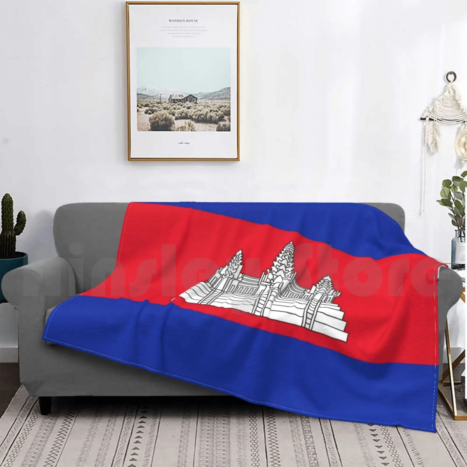 FlagOfCambodiaCambodianFlagBlanketFashionCustom699Flag