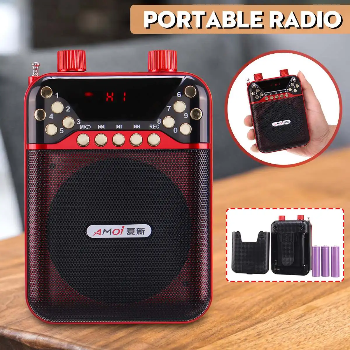 Мини Портативный FM телескопическая антенна радио P ocket коротковолновой приемник динамик большой объем FM радио