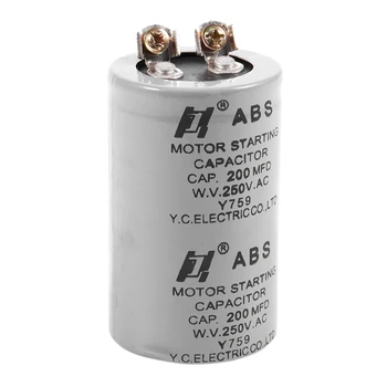 

200MFD 200uF AC 250V Screw Terminal Motor Starting Capacitor